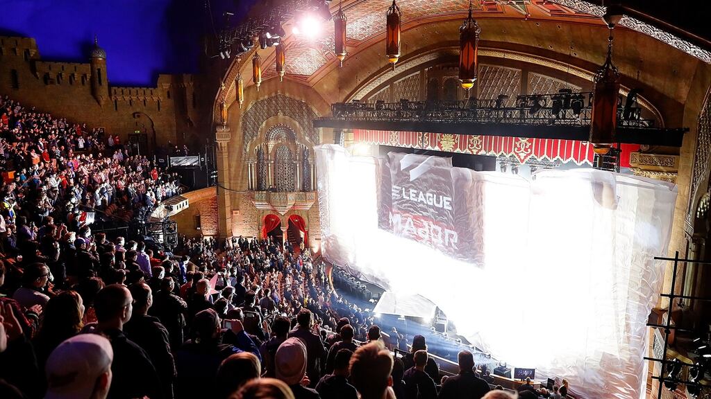 A general view of the opening for the eLeague: Counter-Strike: Global Offensive Major Championship finals at Fox Theater in Atlanta, Georgia. Photo: Kevin C. Cox/Getty Images