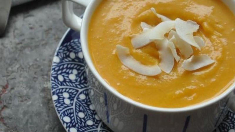 butternut coconut soup by Lilly Higgins
