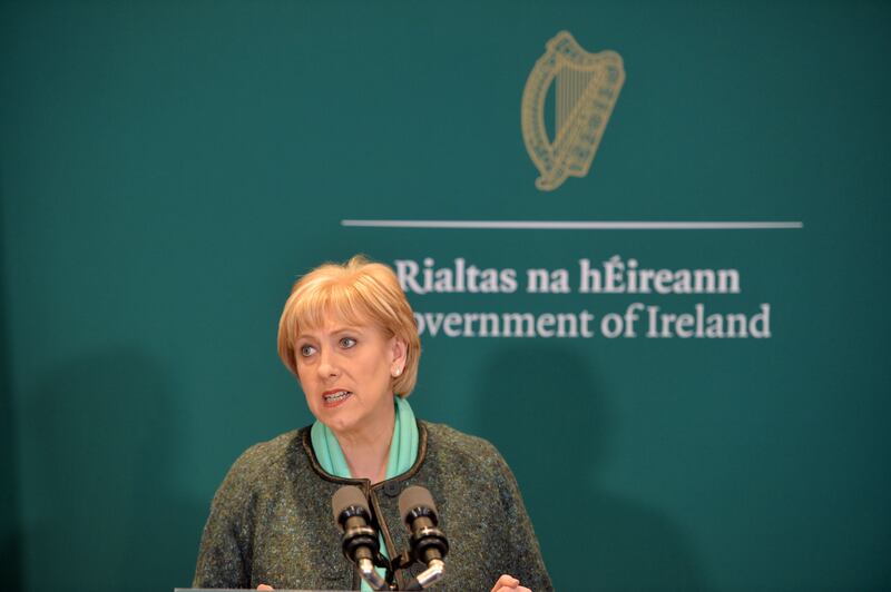 Heather Humphreys during a press conference in relation to Covid-19 restrictions in 2020. Photograph: Alan Betson