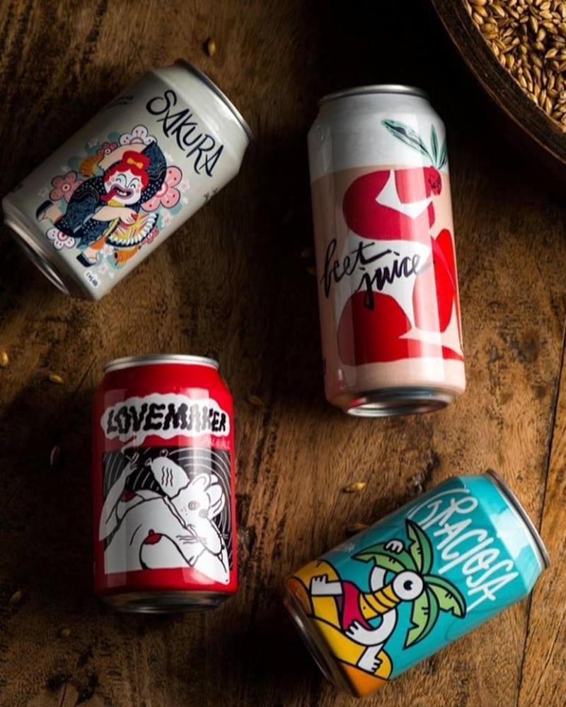 Hopfully Brewing’s branding could not be accused of  being subtle. Since starting production a few years ago, the Clonshaugh-based outfit have become renowned for their bright, vibrant designs.