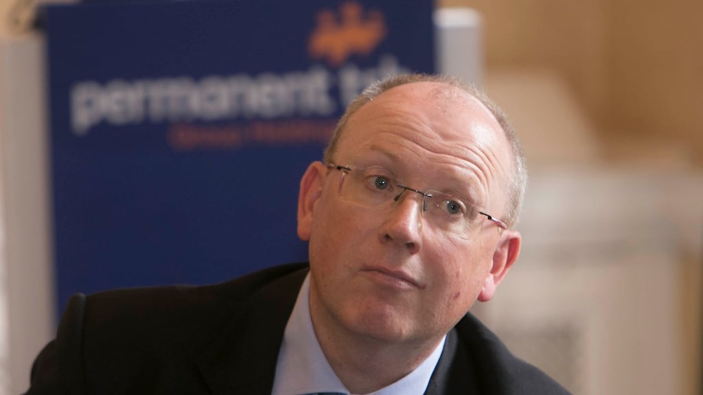 Jeremy Masding, chief executive of Permanent TSB. Mr Masding said there is “absolutely nothing going on as far as I’m aware”. Photograph: Colm Mahady/Fennells