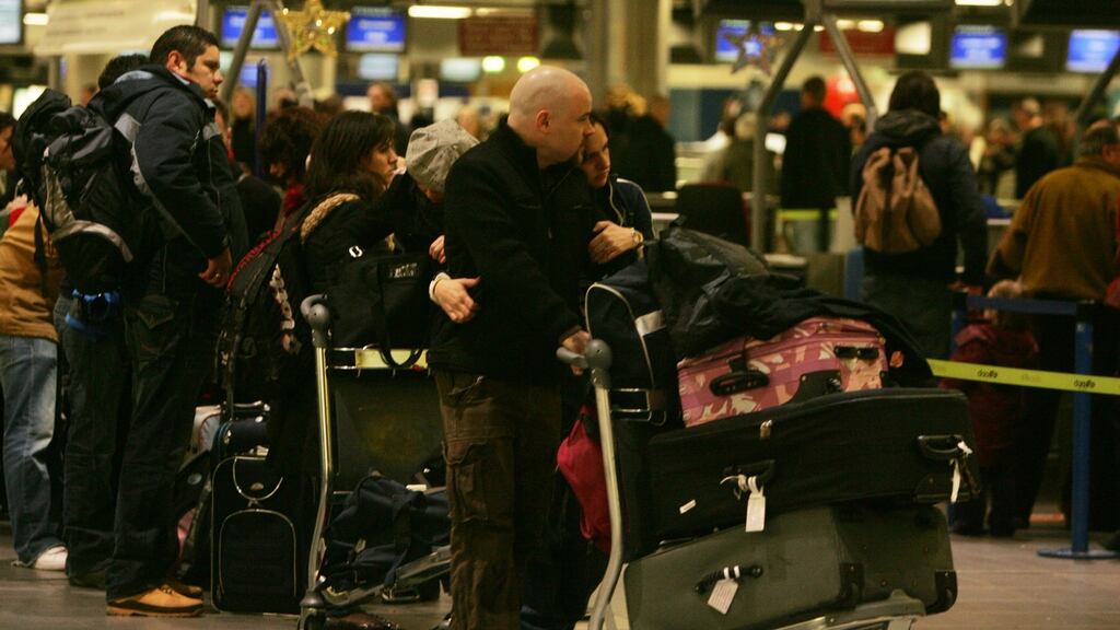 “Touchless” bag drops: will this “check it yourself” be a step too far for harassed travellers at Dublin Airport?. Photograph: Aidan Crawley