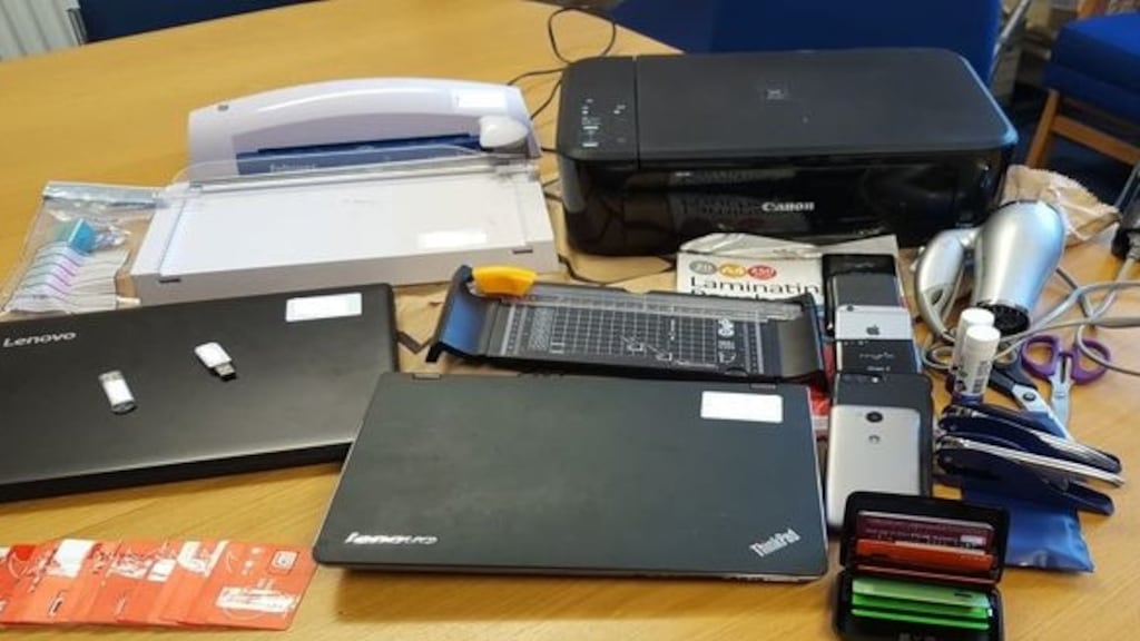 Contraband seized by gardaí during a raid on the crime network.