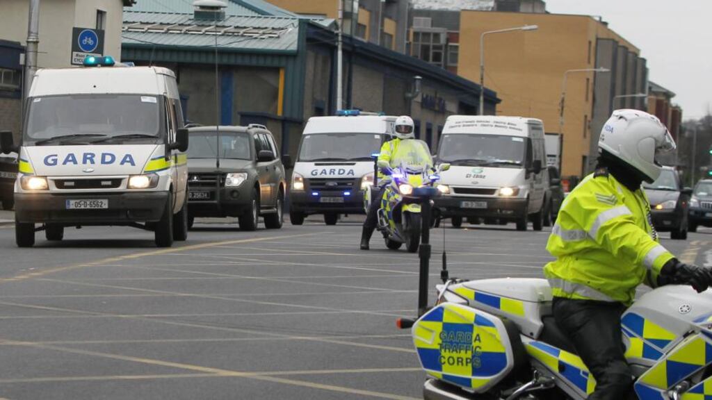 File photograph of security outside the Special Criminal Court in Dublin. Photograph: Niall Carson/PA Wire