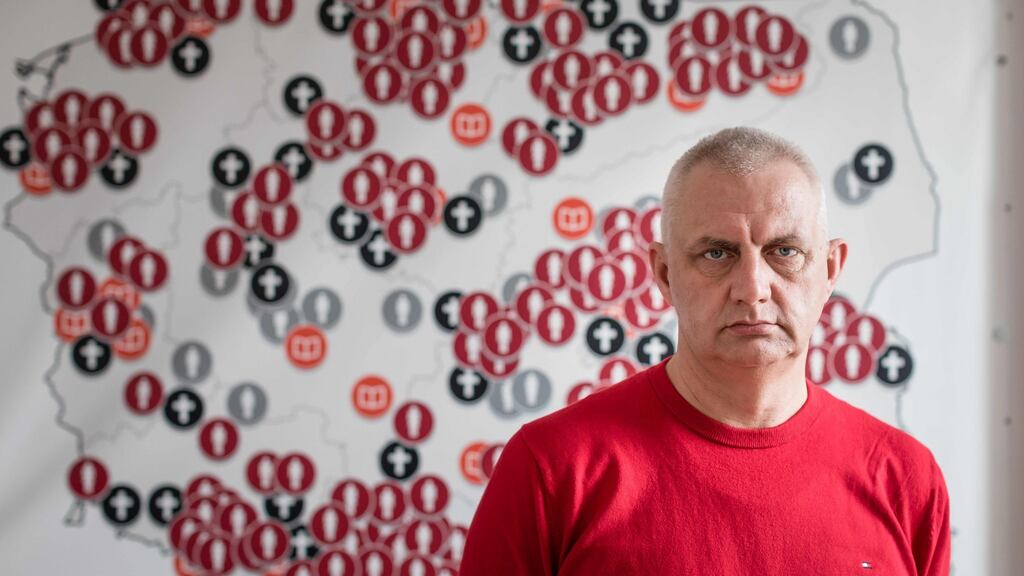 Marek Lisinski is under investigation after leaked emails suggest he extorted money from the Polish church and abuse survivors. Photograph: by Wojtek Radwanski / AFP