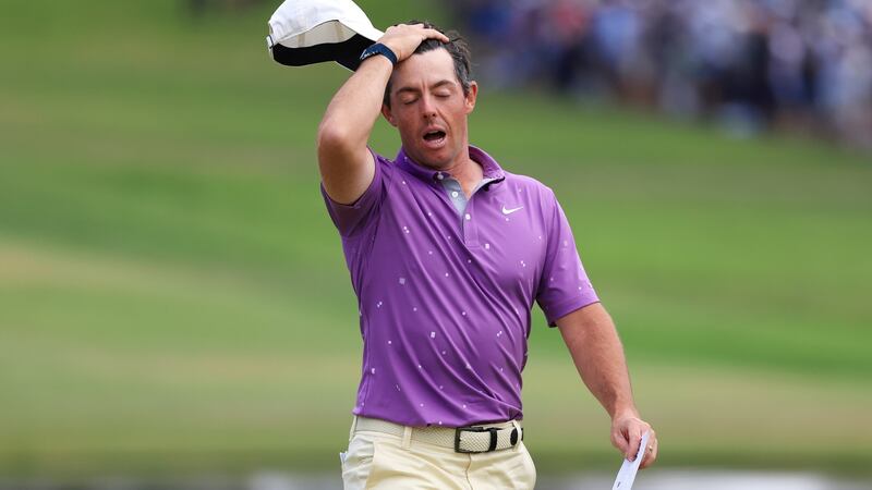 McIlroy leaves the 18th green after the final round of the US Open. Photo: Sean M. Haffey/Getty Images