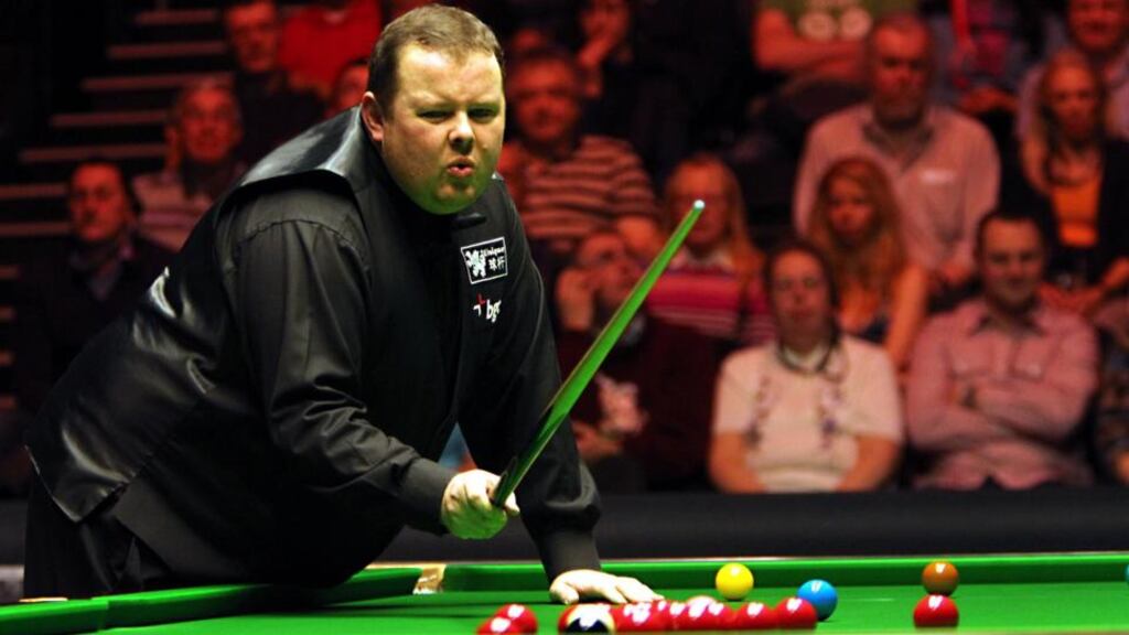 Stephen Lee in action against Mark Selby during The Masters 2012 at Alexandra Palace, London. Photograph: Sean Dempsey/PA Wire.