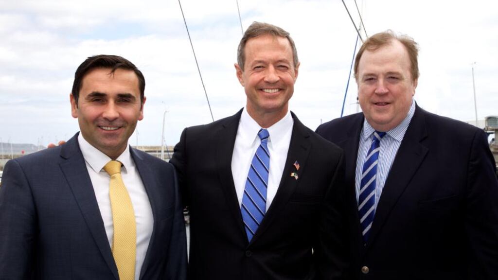 Aidan Gavin (left) of DTZ Sherry FitzGerald, former governor of Maryland Martin O’Malley and Mark FitzGerald of Sherry FitzGerald Group.