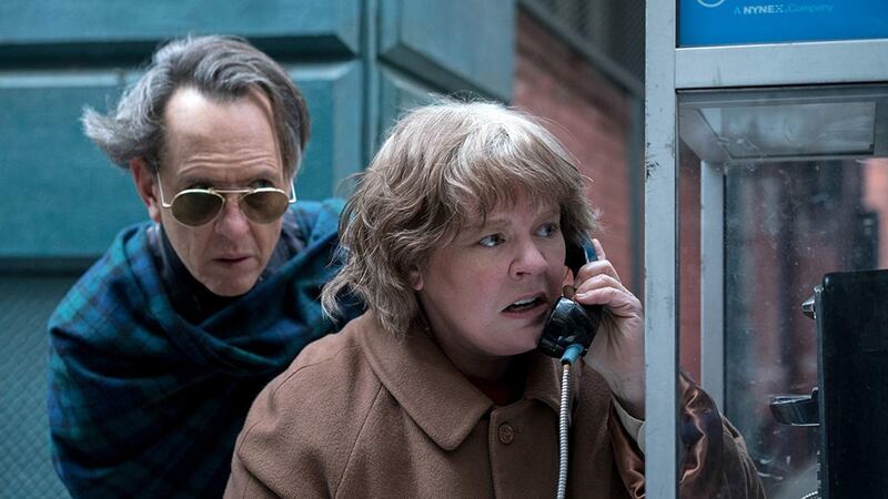 Richard E Grant with Melissa McCarthy in Can You Ever Forgive Me?