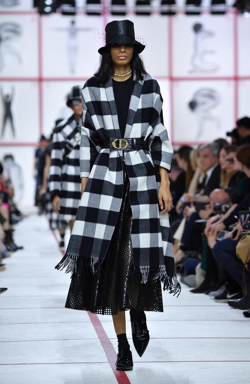 A model walks the runway during the Christian Dior show as part of the Paris Fashion Week Womenswear Fall/Winter 2019/2020. Photograph: Pascal Le Segretain/Getty Images