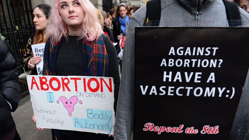 A Government counter-motion to a Bill proposing a referendum be held on repealing the Eighth Amendment has been carried in the Dáil.  Photograph: Dara Mac Donaill / The Irish Times.