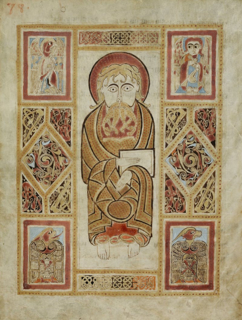 Image from an Irish Evangeliary from the library of the Abbey of St Gall, part of the exhibition Words on the Wave: Ireland and St Gallen in Early Medieval Europe