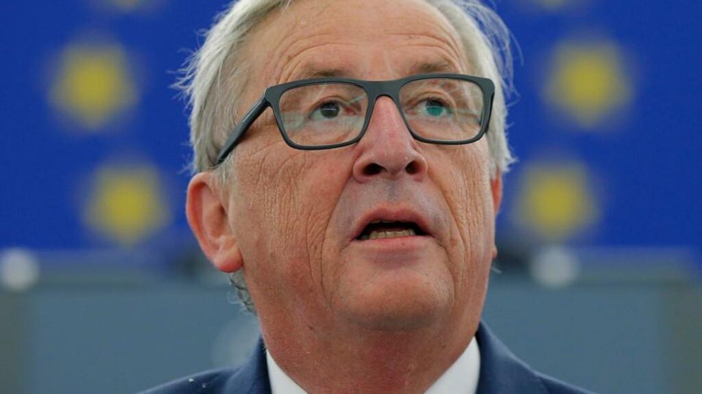 European Commission president Jean-Claude Juncker deviated from his prepared speech at the European Parliament and omitted several passages that dealt with Apple and the Republic. Photograph: Vincent Kessler/Reuters