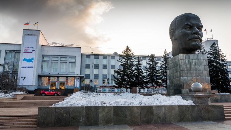 Lenin’s enormous head in the Buryati capital, Ulan Ude