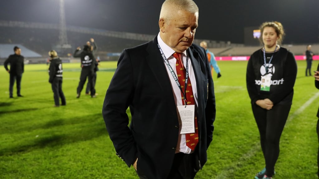 British and Irish Lions head coach Warren Gatland: “Look, it was a tough hit out for us but there were some positives and things to work on for us too.” Photograph: David Davies/PA Wire.