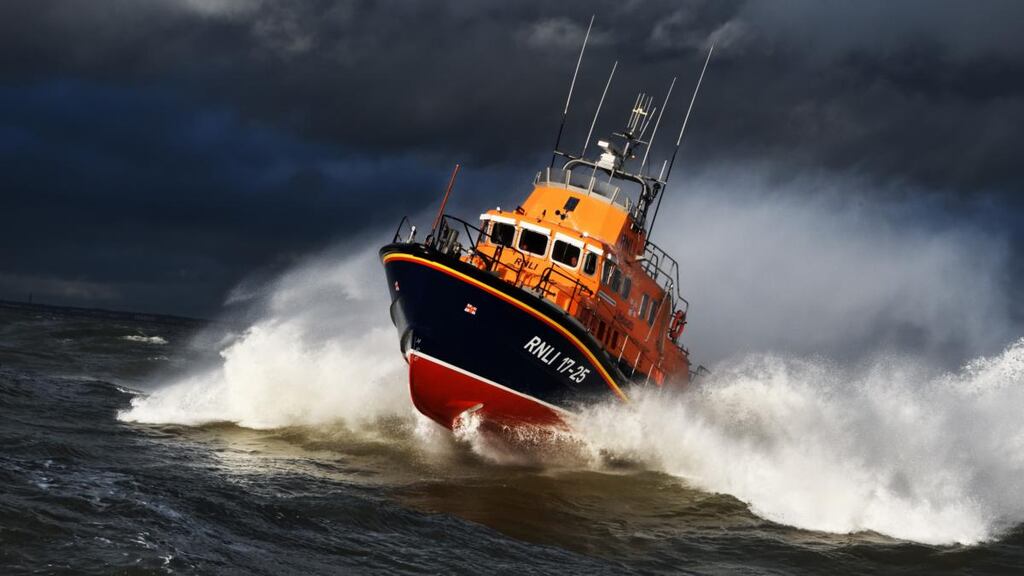 According to the RNLI, the return was ‘slow and arduous’, and the fishing boat and lifeboat only reached the harbour just after daybreak. File photograph: RNLI