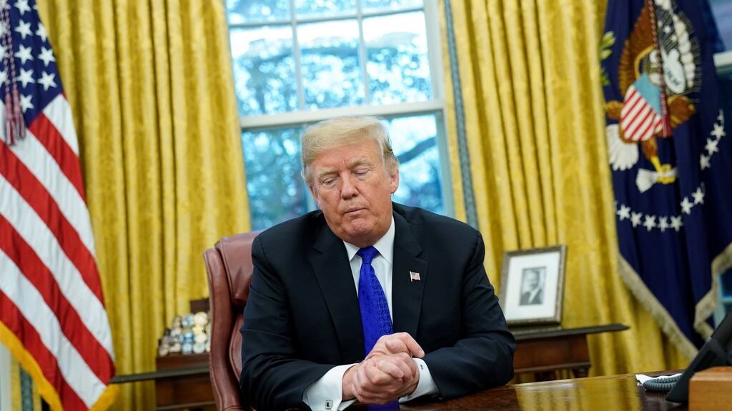 US president Donald Trump: he has threatened to shut down the government if his funding demands for the US-Mexico wall are not met. Photograph: Reuters/Jonathan Ernst