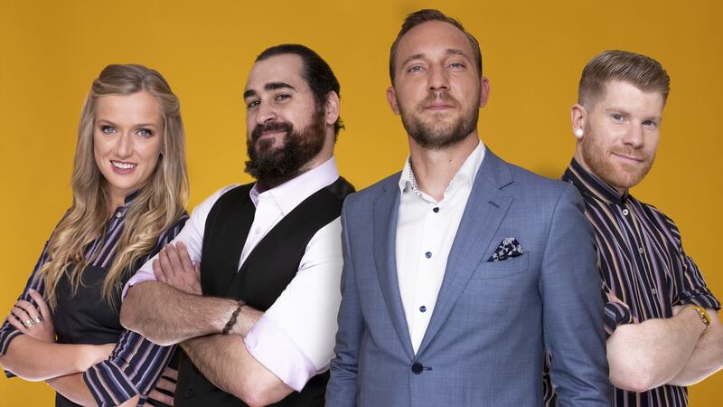 First Dates Ireland: Alice Marr, Ethan, Mateo Sania, Pete (photoshopped together)