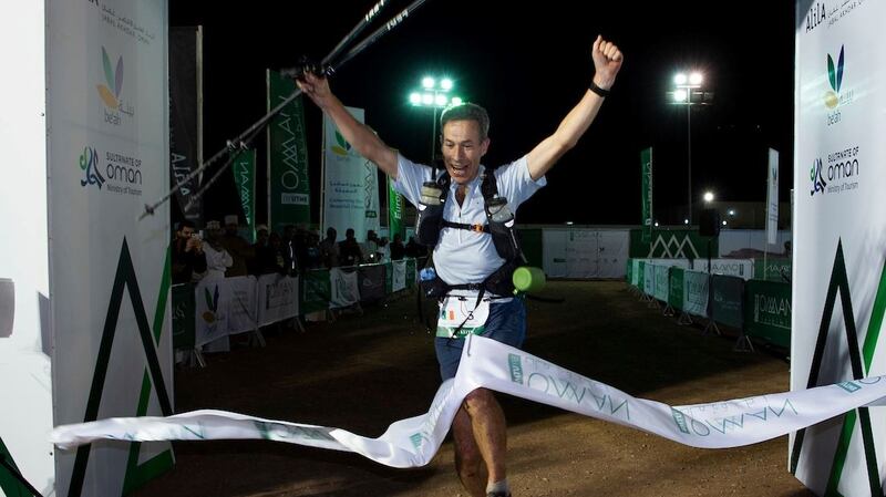 An Irish man has won a two-day, 170km race through the Al Hajar mountain range in Oman