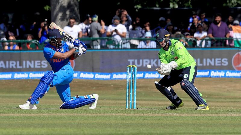 KL Rahul top scored for India with 70. Photograph: Donall Farmer/PA