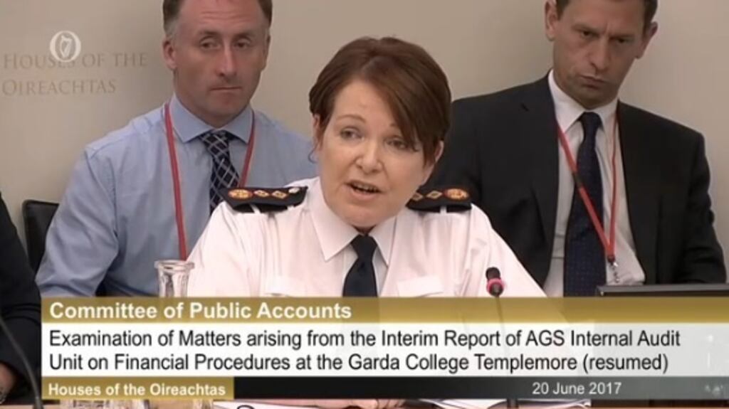 Nóirín O’Sullivan before the PAC on Tuesday. Photograph: Oireachtas.ie