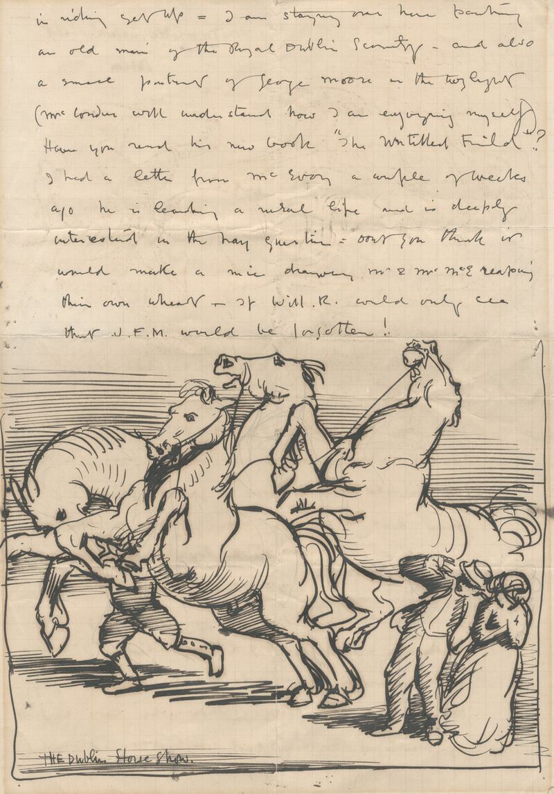 Illustrated letter from William Orpen describing Dublin (£800-£1,200), Bonhams