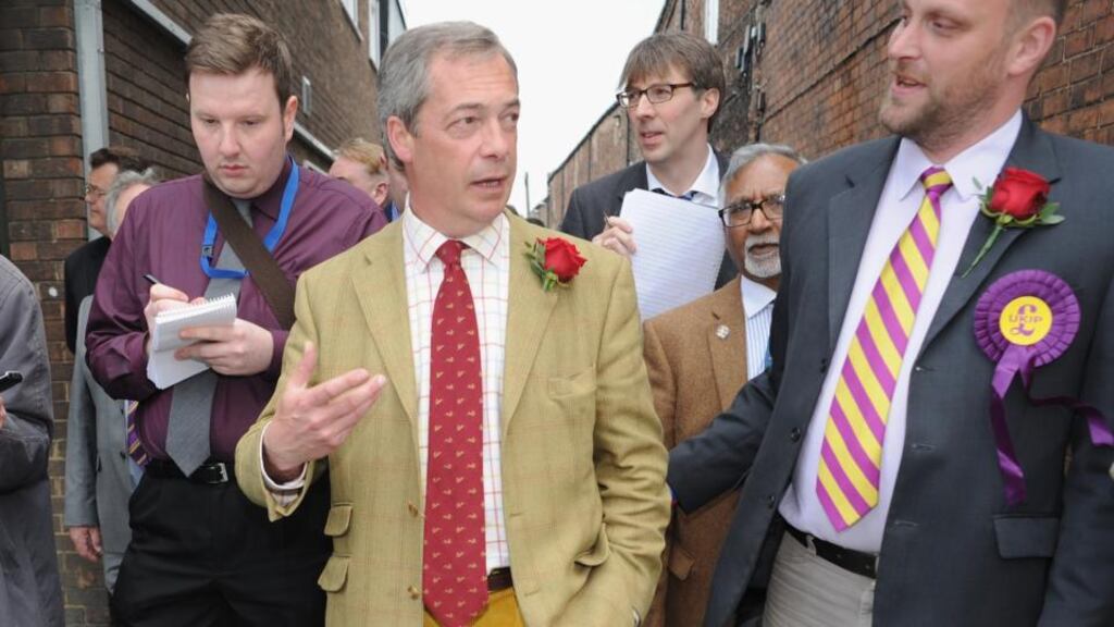 ‘According to Nigel Farage (above), about three-quarters of British people have “genuine and reasonable concerns” about immigration, which are being ignored by the major political parties.’ Photograph: Ian Forsyth/Getty Images