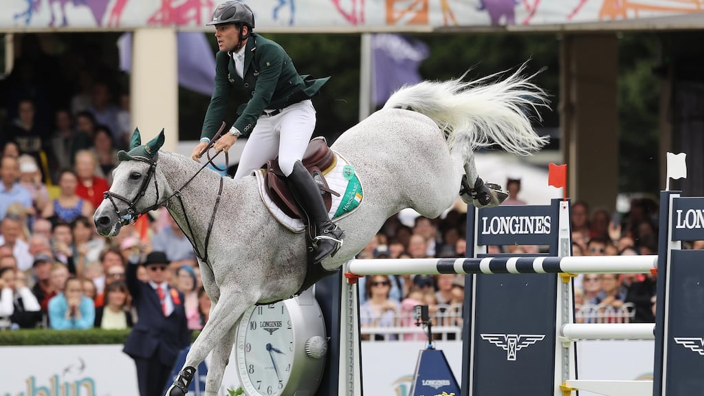 Mark McAuley on Miebello in August at the RDS. Photograph: Inpho