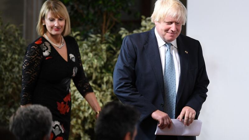 British foreign secretary Boris Johnson arrives ahead of prime minister Theresa May’s landmark Brexit speech in Florence, Italy. Photograph: Jeff J Mitchell/Getty Images