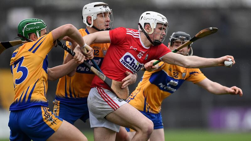 Cork and Clare meet in the Allianz Hurling League on Saturday night. Photograph: Tommy Grealy/Inpho