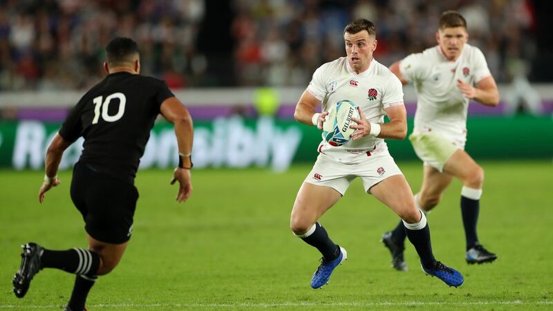 England’s outhalf George Ford during his team’s semi-final win over the All Blacks. Photograph: Getty Images