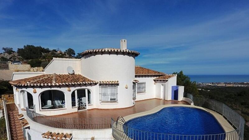 This villa in Costa Blanca, Spain, boasts views of the sea and mountains, and an open-plan layout inside