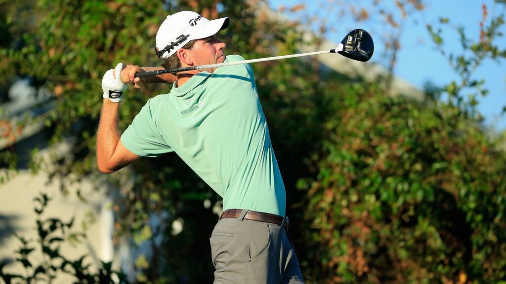 Seamus Power of Ireland hits his drive on the second hole at the Web.com Tour Championship held at Atlantic Beach Country Club in Florida. Photo: Michael Cohen/Getty Images
