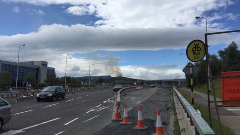The Dublin Fire Brigade is attending a large gorse fire on Saturday. Photograph: Dublin Fire Brigade