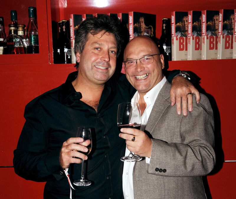 John Torode (left) with fellow Masterchef presenter Gregg Wallace in 2008. Photograph: Anthony Devlin
/PA