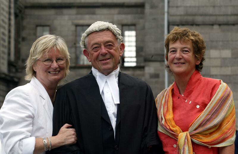 Deirdre Purcell, with her husband Kevin Healy, formerly of RTÉ, who was called to the bar in 2005, and his sister, author Rosemary Connolly (right)