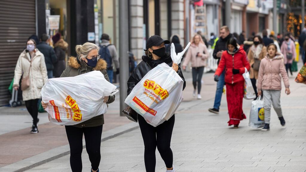 Shoppers on Henry Street,Dublin. Photograph: Tom Honan