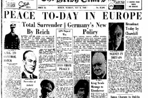 VE Day 80: The story of The Irish Times’ most famous front page