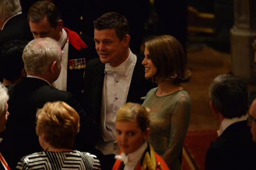Tricolour and Union Jack fly side by side in Windsor