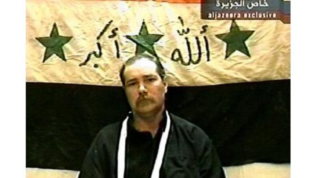 Thomas Hamill, an American civilian who worked for a company that handled supplies for US forces, who was captured on Friday.