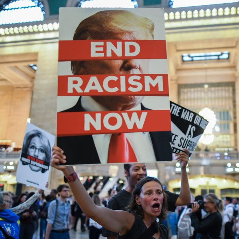 Standing up to racism: an anti-white-supremacy protest in New York in 2017. Photograph: Jewel Samad/AFP/Getty