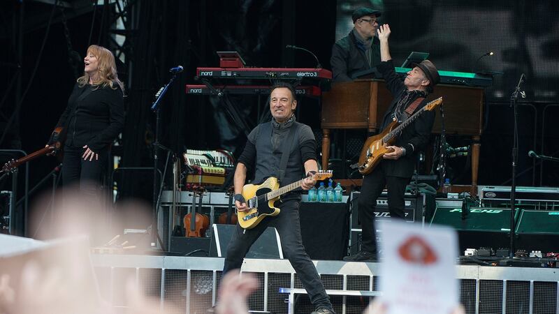 Bruce Springsteen performing at Croke Park. Photograph: Dave Meehan/The Irish Times