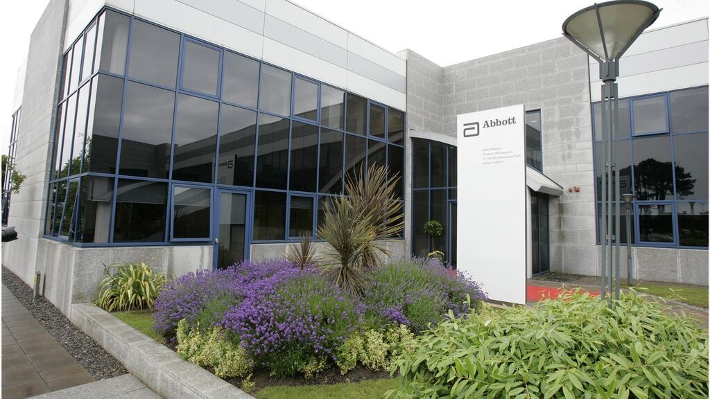 Abbott facility at Santry: firm employs approximately 3,000 people in Ireland across 10 sites. Photograph: Dara Mac Dónaill