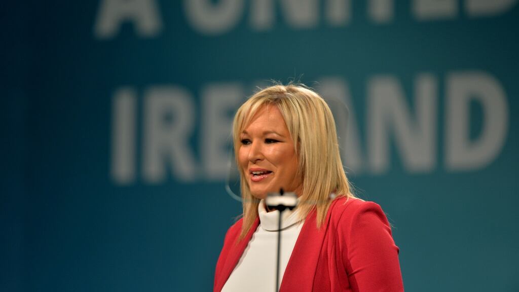 Sinn Féin leader in Northern Ireland Michelle O’Neill said republicanism and unionism “must reach a sustainable compromise through respectful dialogue, premised on anti-sectarianism”. Photograph: Alan Betson/The Irish Times