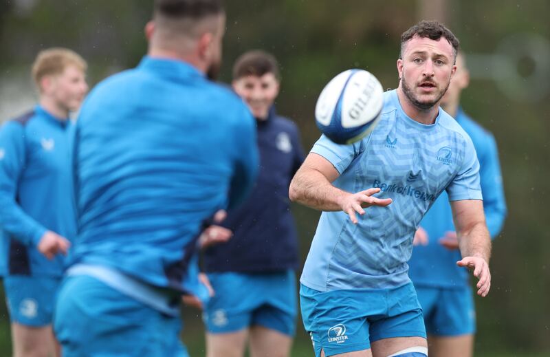 Will Connors of Leinster during a squad training session at Rosemount, UCD. Photograph: Tom Maher/Inpho