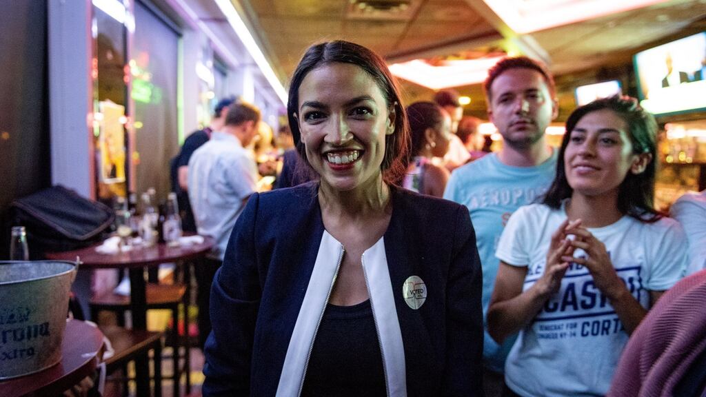 Alexandria Ocasio-Cortez: “I wake up every day and I’m a Puerto Rican girl from the Bronx.” Photograph: David Dee Delgado/New York Times