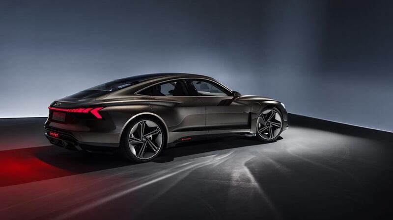 Underneath the body - which looks like a pretty stunning mash-up of styling cues from the A7 coupe and the R8 supercar - there’s a 90kWh battery stack