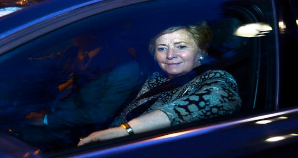 Political crisis: Tanaiste Frances Fitzgerald leaving Government Buildings. Photograph: Cyril Byrne/The Irish Times