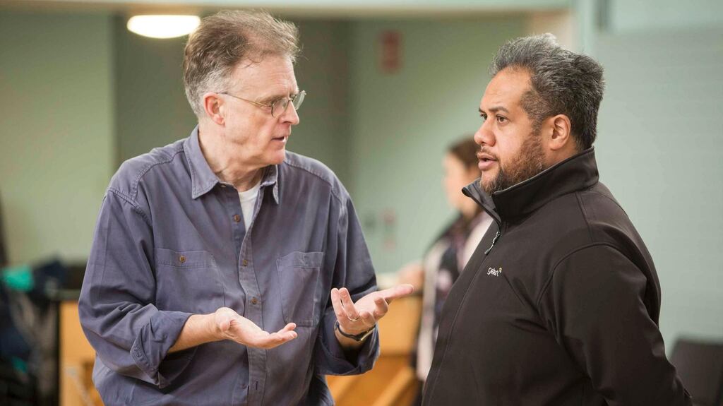 ‘Marriage of Figaro’ director Patrick Mason with Jonathan Lemalu, who plays Figaro