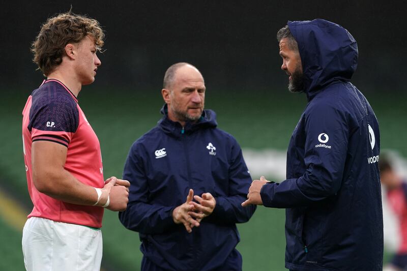 ‘Don’t be desperate. Be accurate' is an instructions from Andy Farrell that Cian Prendergast says he has taken on board. Photograph: Brian Lawless/PA Wire